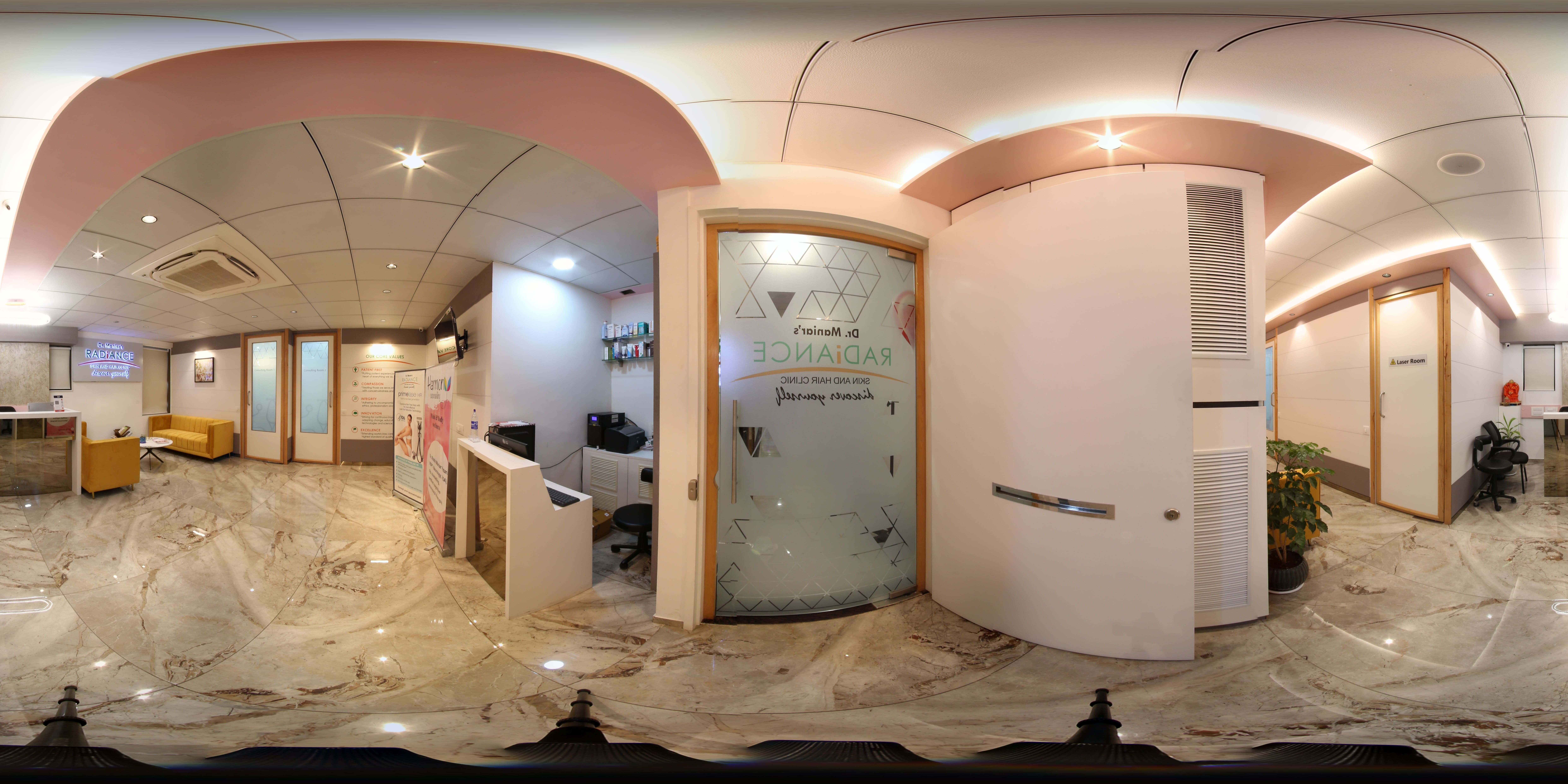 Reception area panoramic view